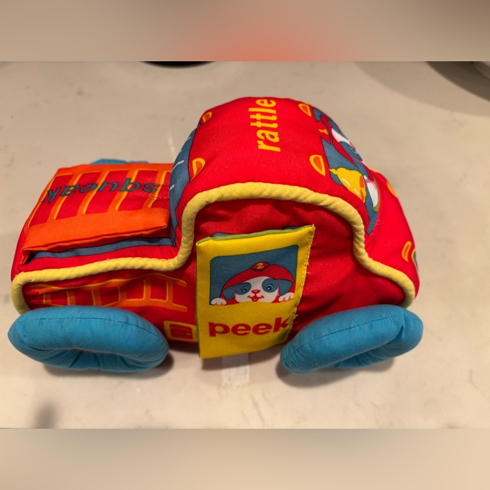 Vtg Playskool Car Multicolor Educational Stuffed Plush Learning Toy for Baby